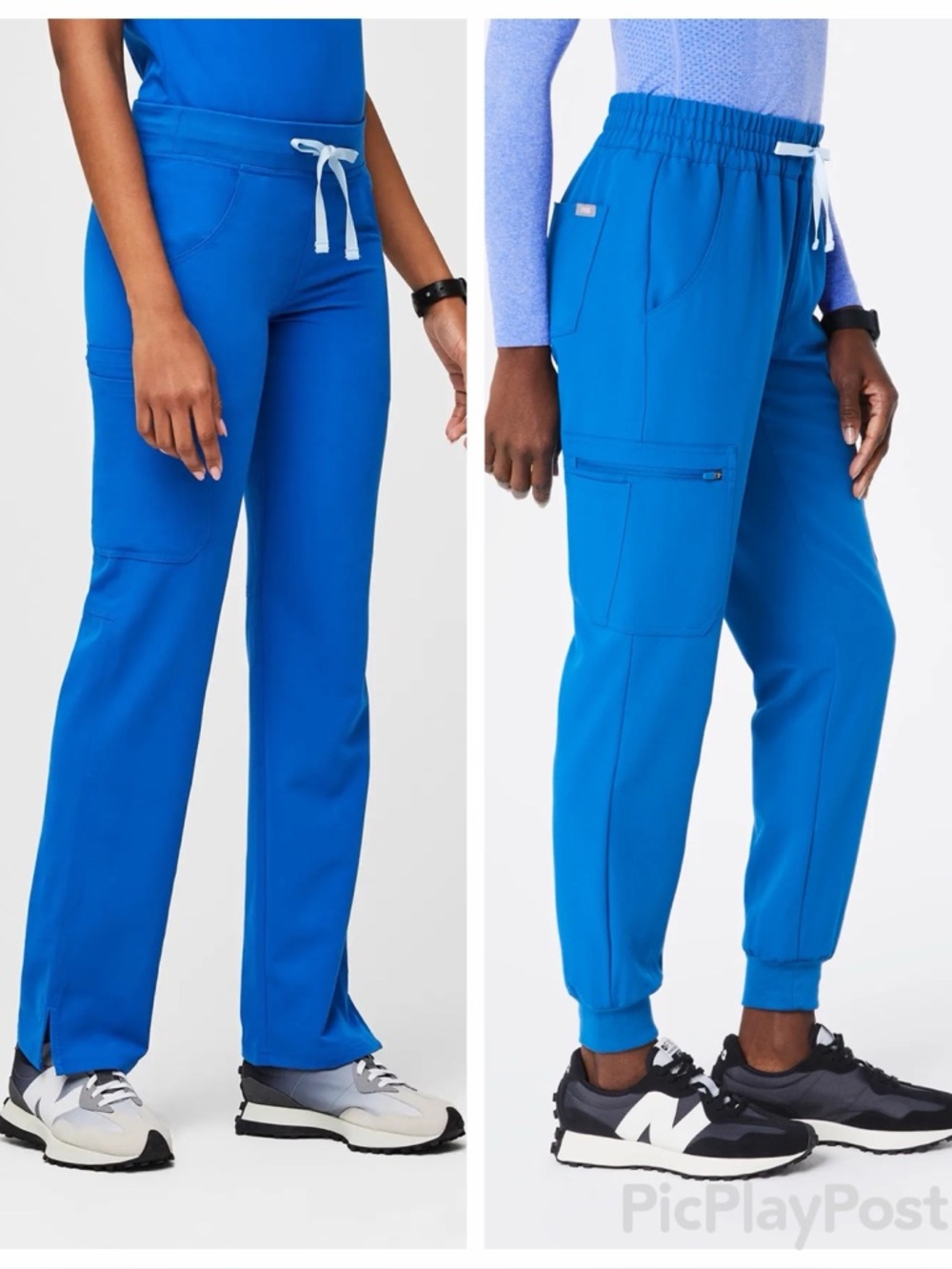 Figs Bundle of 2 Scrub Pants Royal Blue Size LP